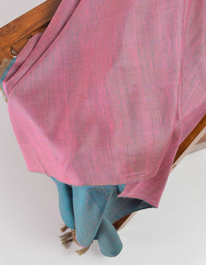 Eastern Pink Handwoven Reversible Cashmere Pashmina Shawl - Kashmir Box