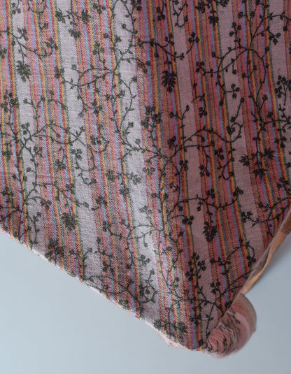 Pale Pink Handwoven Sozni Embroidered Cashmere Pashmina Stole