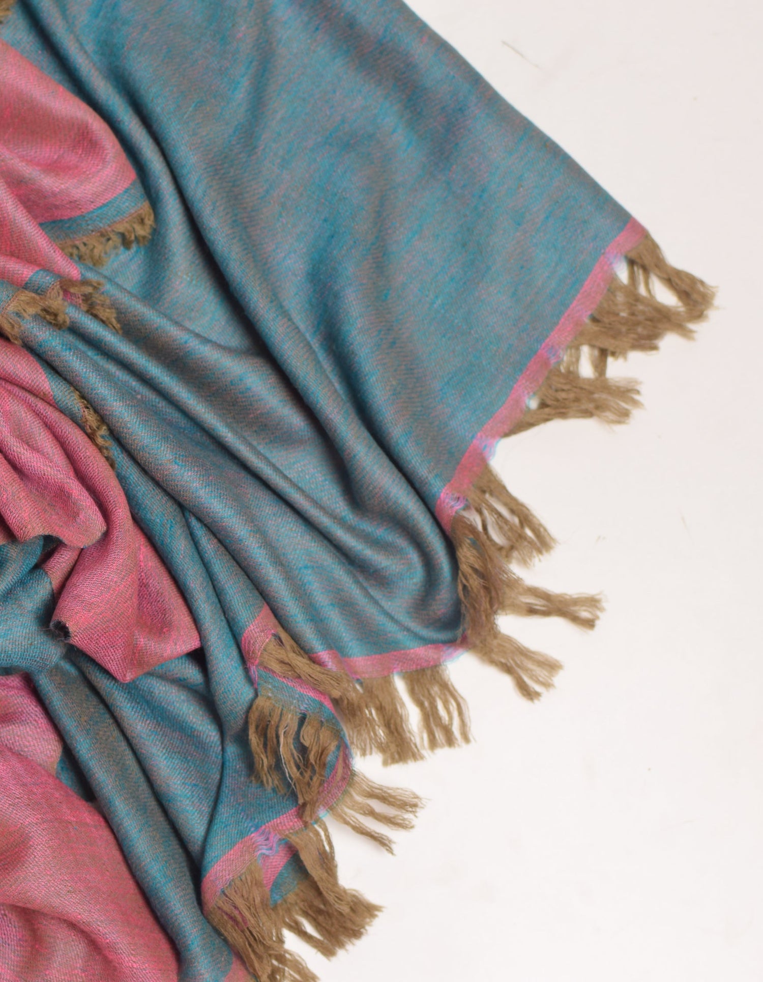 Eastern Pink Handwoven Reversible Cashmere Pashmina Shawl - Kashmir Box