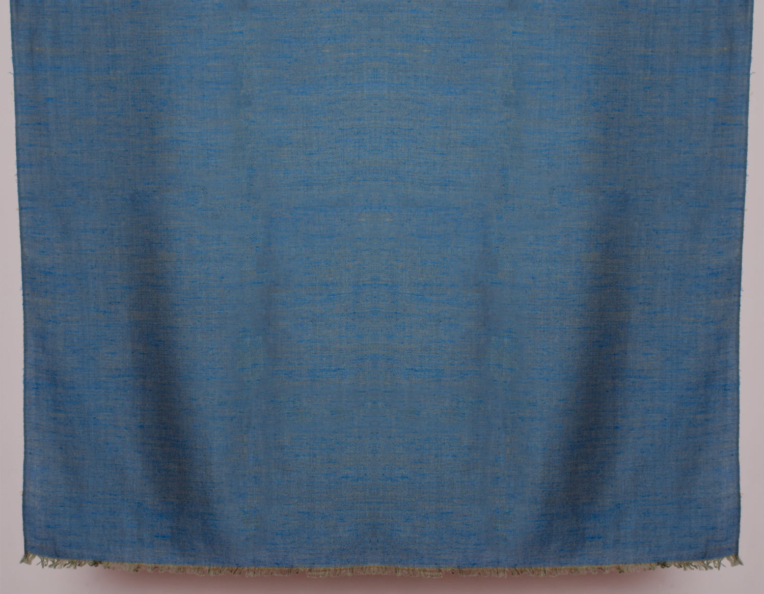 Kashmir-Blue Mustard Handwoven Reversible Cashmere Pashmina Shawl