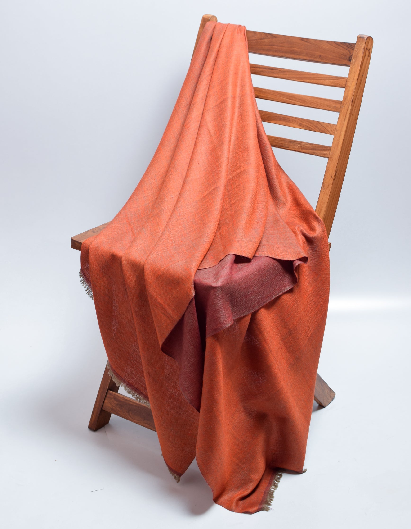 Persian Apricot Handwoven Reversible Cashmere Pashmina Shawl