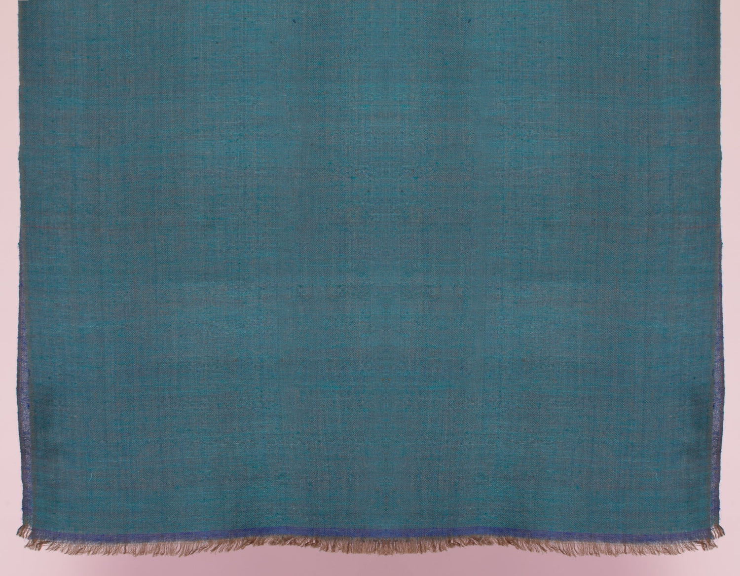 Bluish Teal Handwoven Reversible Cashmere Pashmina Shawl