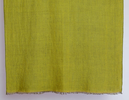 Ginger Yellow Handwoven Reversible Cashmere Pashmina Stole - Kashmir Box
