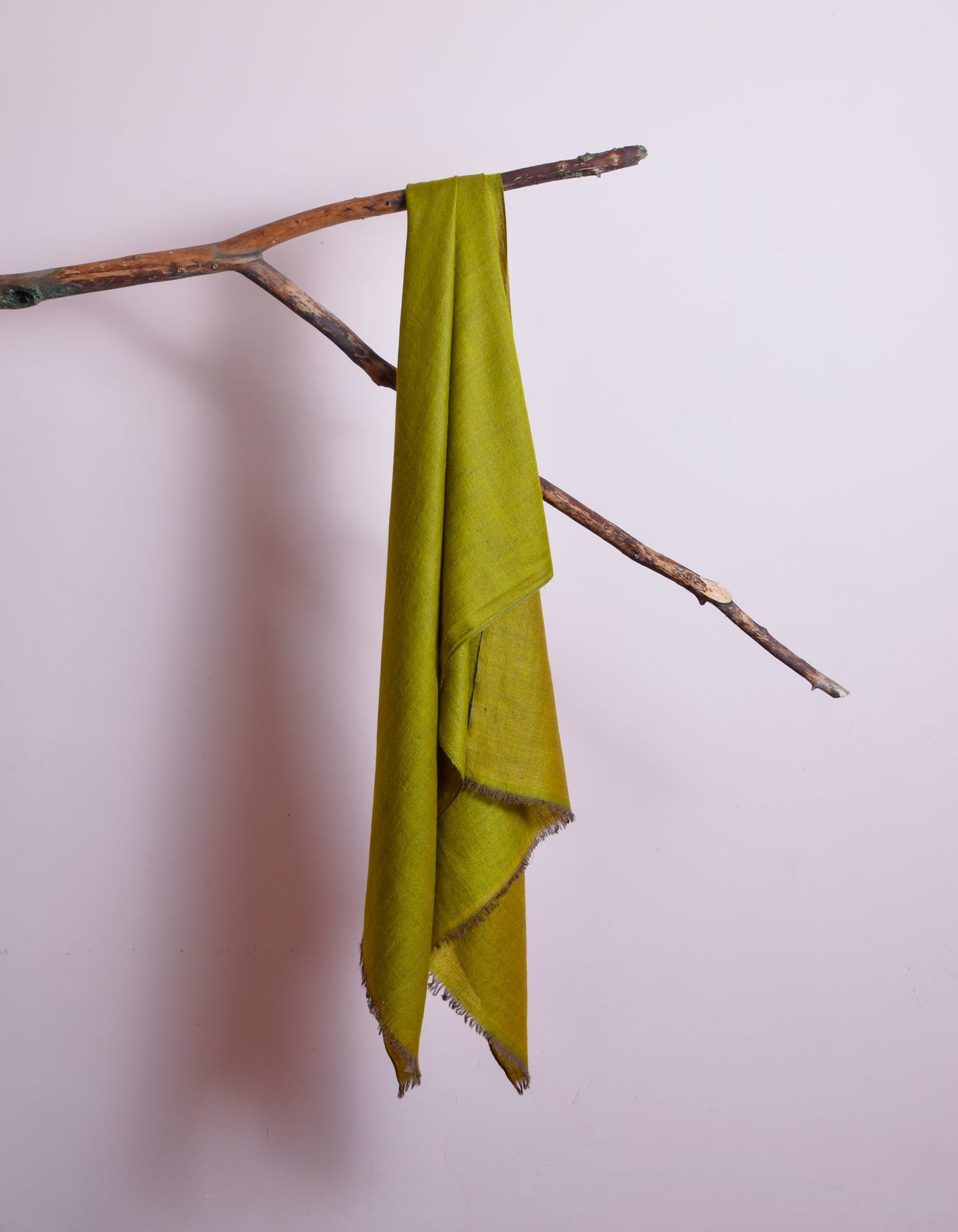 Ginger Yellow Handwoven Reversible Cashmere Pashmina Stole - Kashmir Box