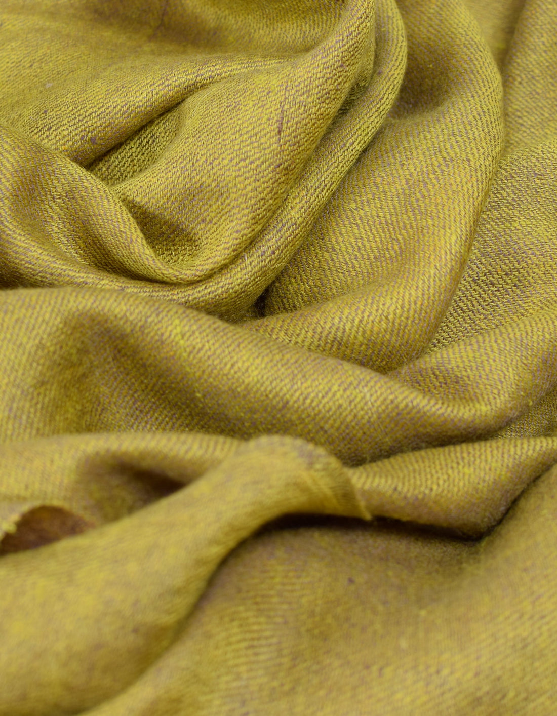 Ginger Yellow Handwoven Reversible Cashmere Pashmina Stole - Kashmir Box