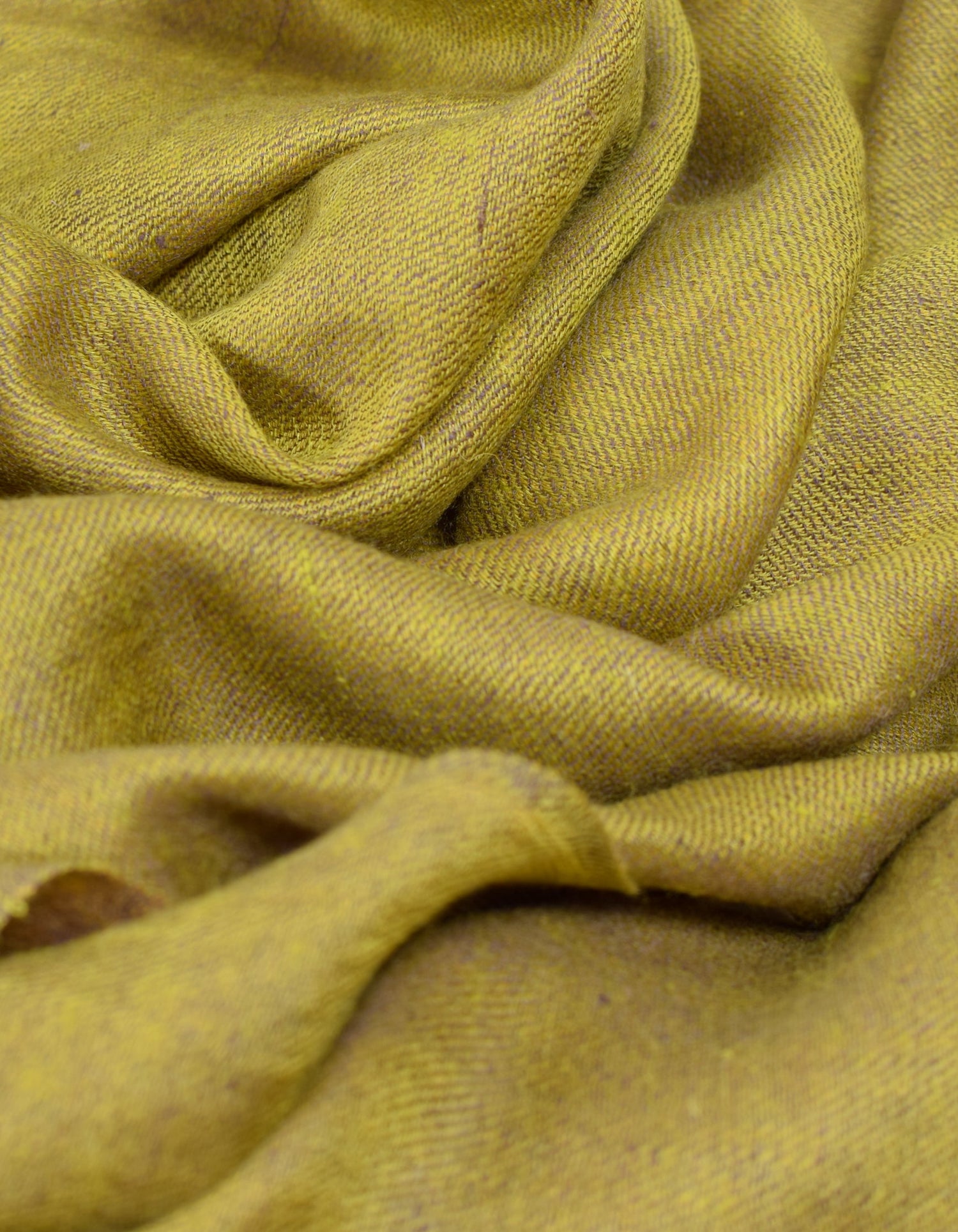 Ginger Yellow Handwoven Reversible Cashmere Pashmina Stole - Kashmir Box