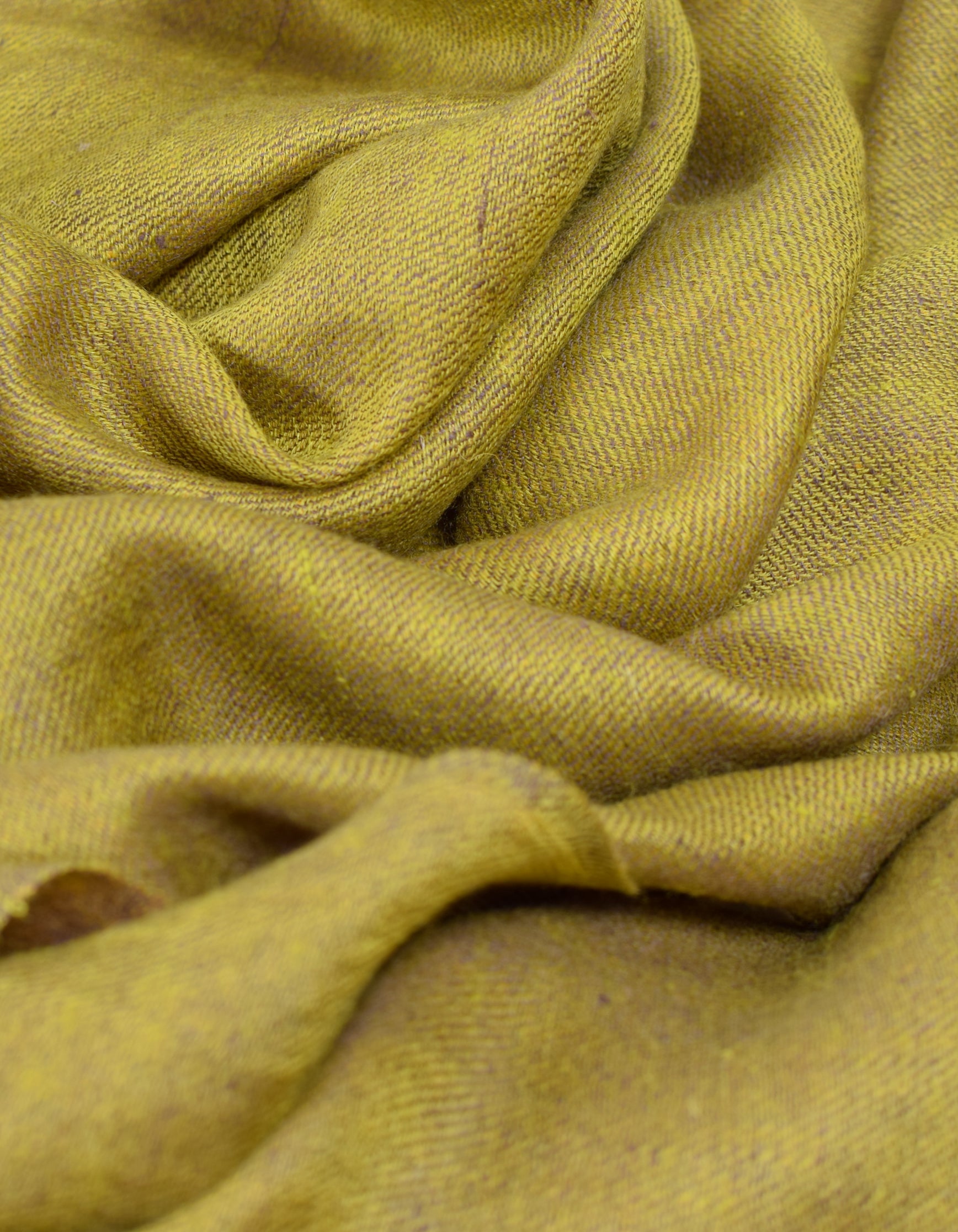 Ginger Yellow Handwoven Reversible Cashmere Pashmina Stole - Kashmir Box