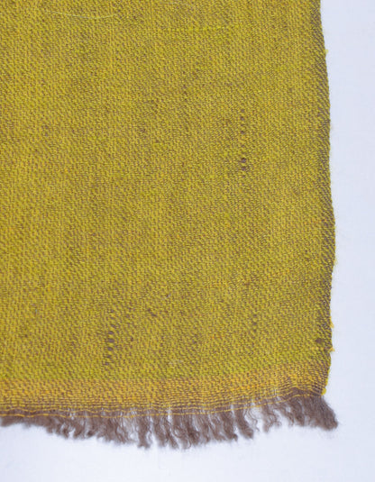 Ginger Yellow Handwoven Reversible Cashmere Pashmina Stole - Kashmir Box