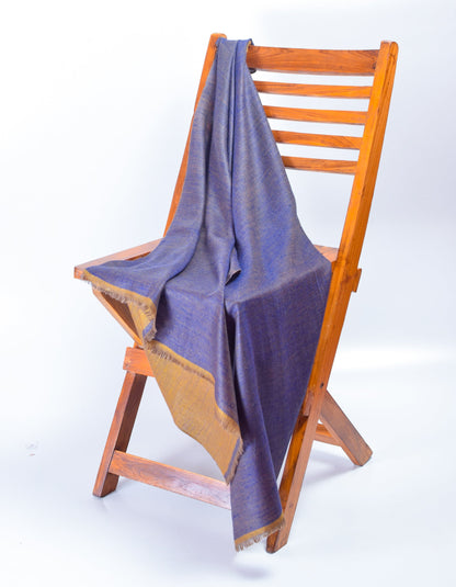 Blue Olive Handwoven Reversible Cashmere Pashmina Stole