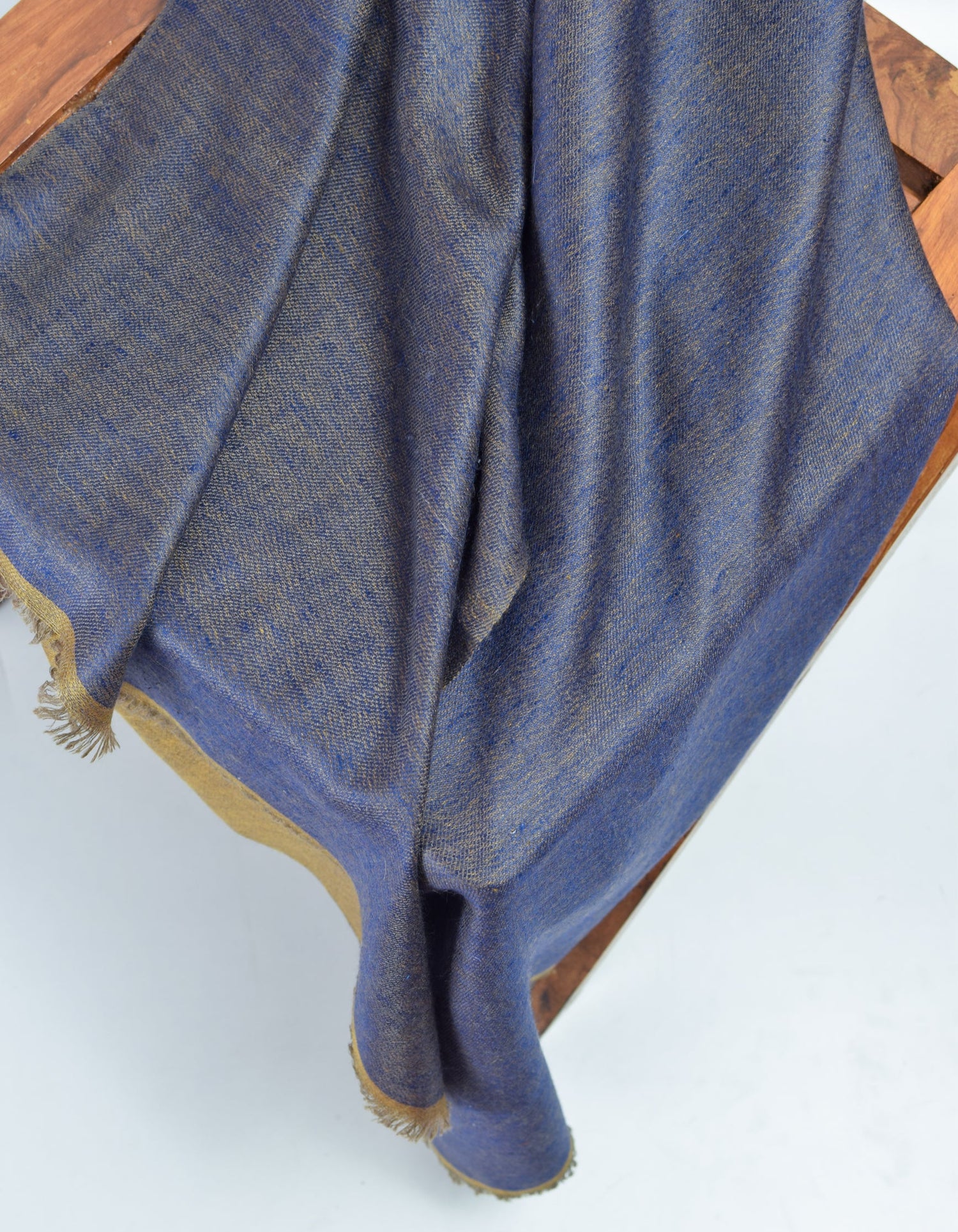 Blue Olive Handwoven Reversible Cashmere Pashmina Stole