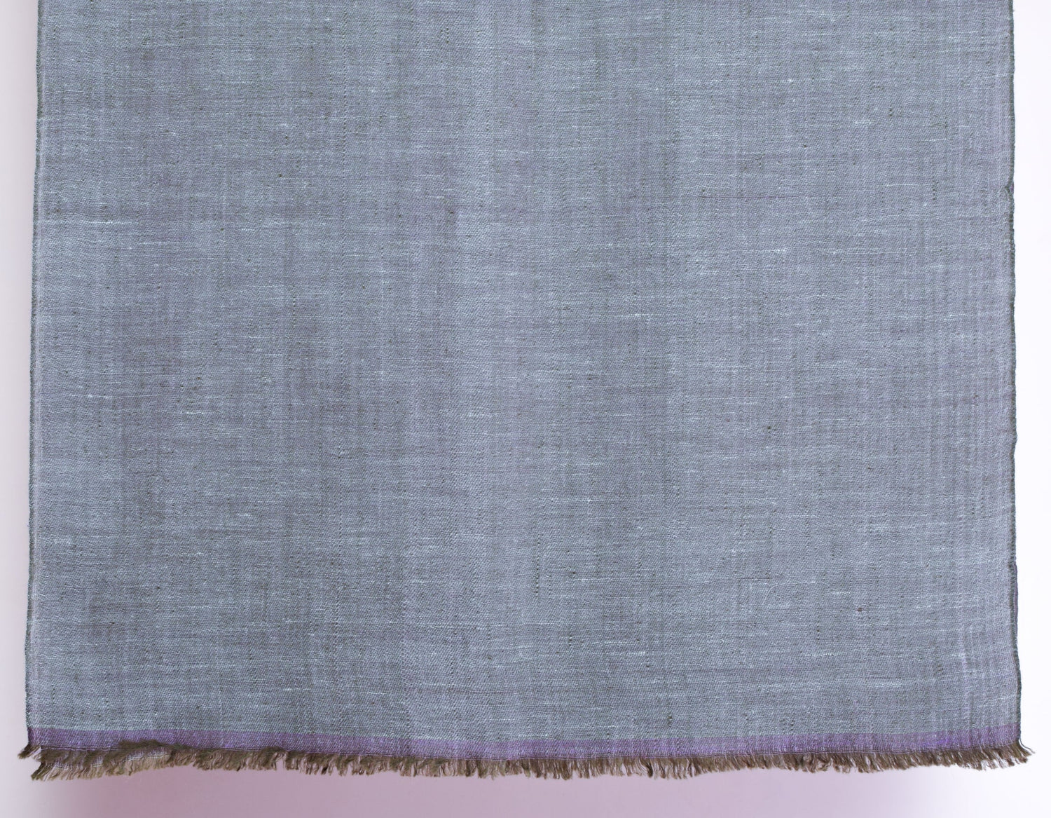 Saffron Grey Handwoven Reversible Cashmere Pashmina Stole - Kashmir Box