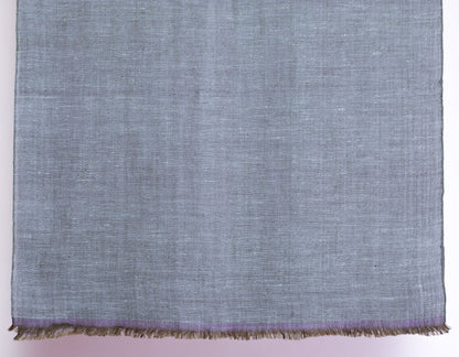 Saffron Grey Handwoven Reversible Cashmere Pashmina Stole - Kashmir Box
