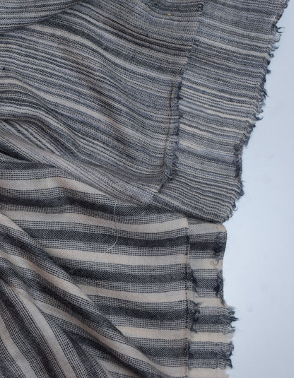 Stripes Handwoven Sozni Embroidered Cashmere Pashmina Shawl