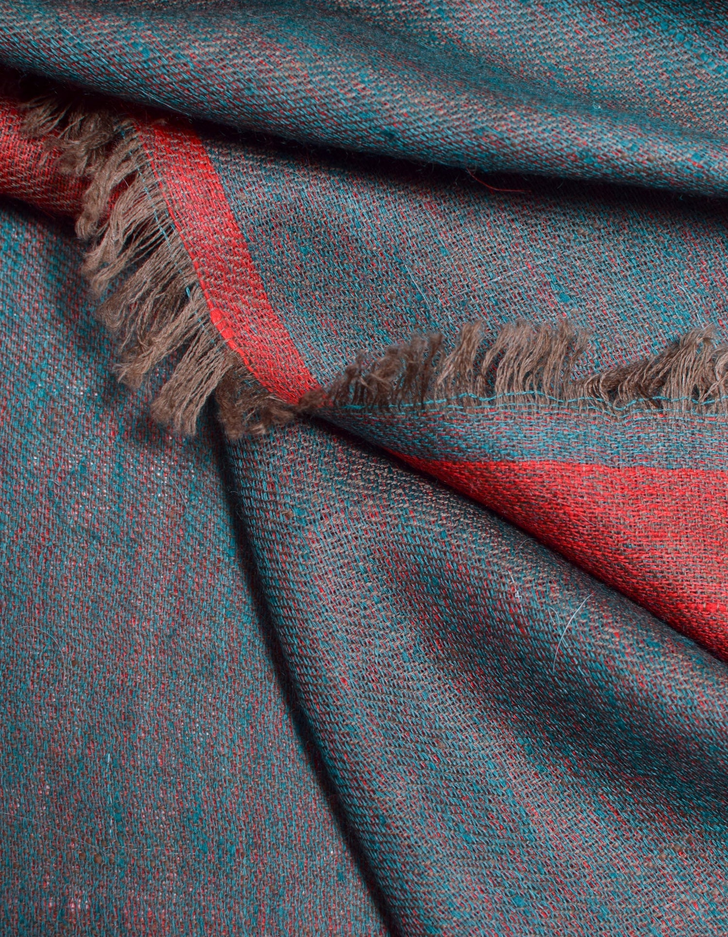 Redwood Blue Handwoven Reversible Cashmere Pashmina Stole