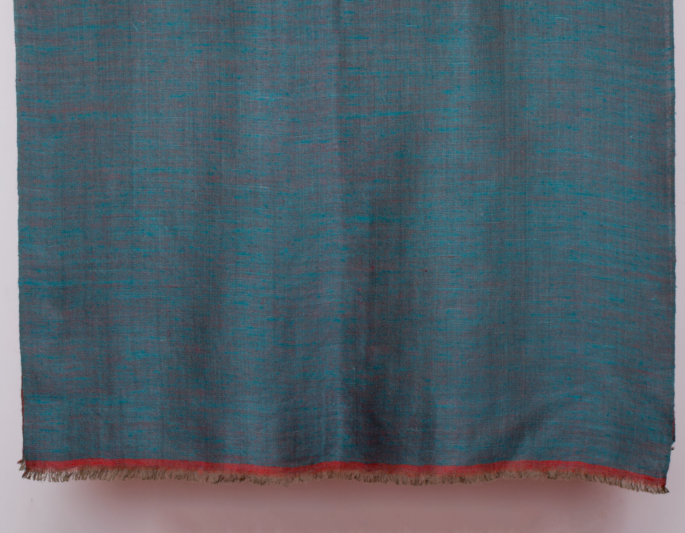 Scarlet Teal Handwoven Reversible Cashmere Pashmina Stole