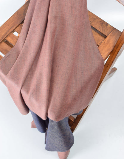 Navy Rose Handwoven Reversible Cashmere Pashmina Shawl - Kashmir Box