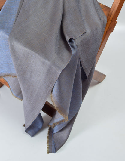 Kashmir Grey Handwoven Reversible Cashmere Pashmina Shawl - Kashmir Box