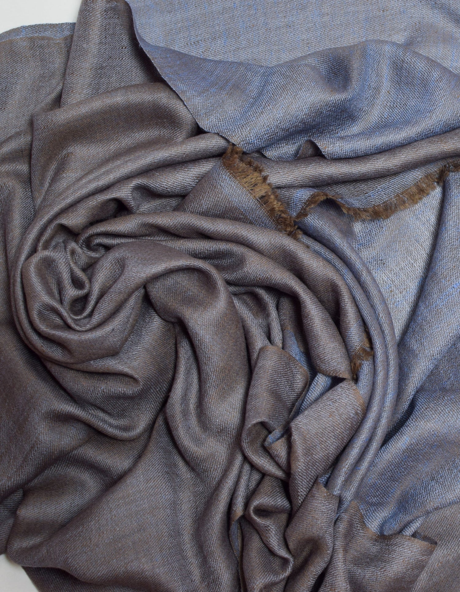 Kashmir Grey Handwoven Reversible Cashmere Pashmina Shawl - Kashmir Box