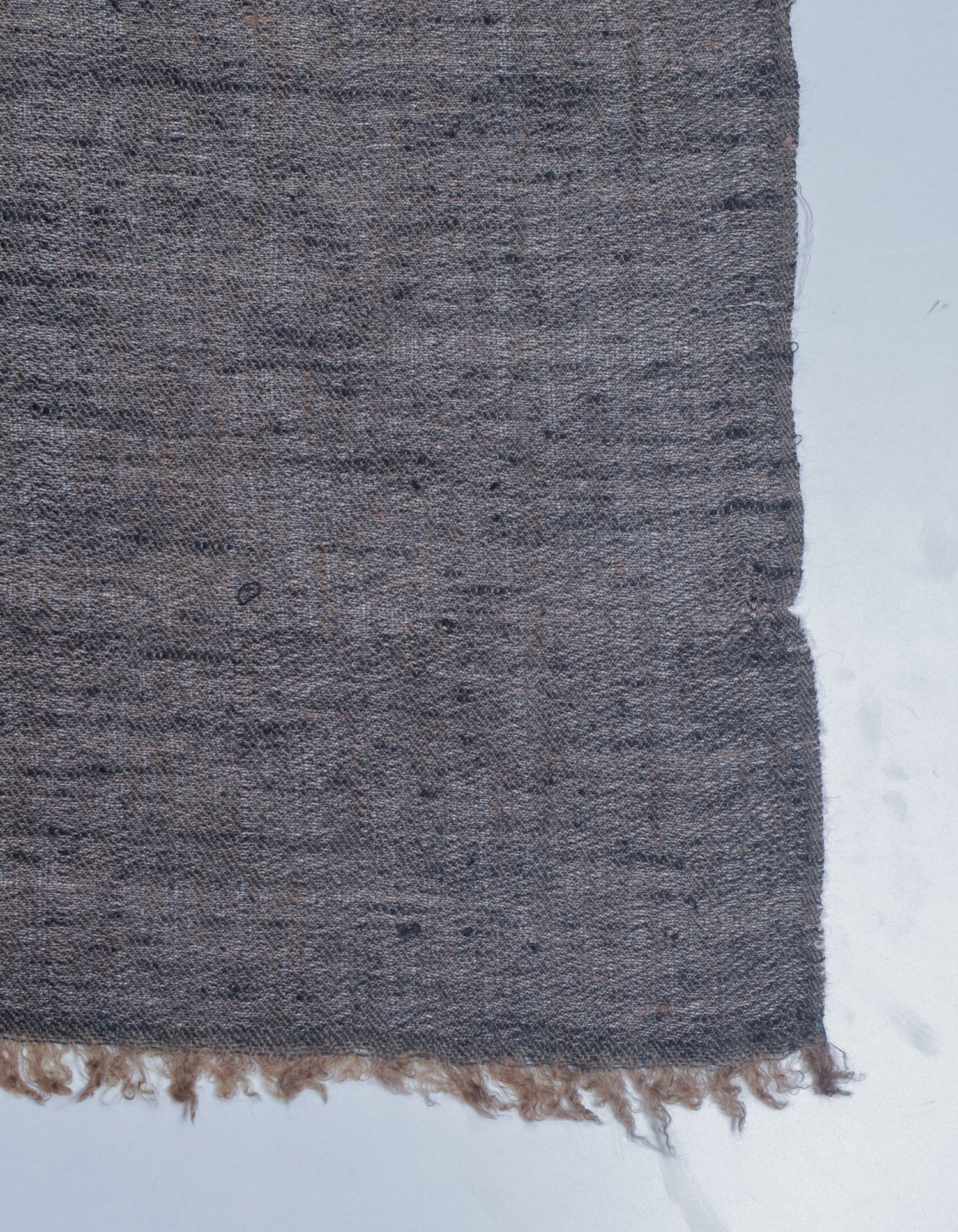 Natural Grey Black Handwoven Reversible Cashmere Pashmina Stole