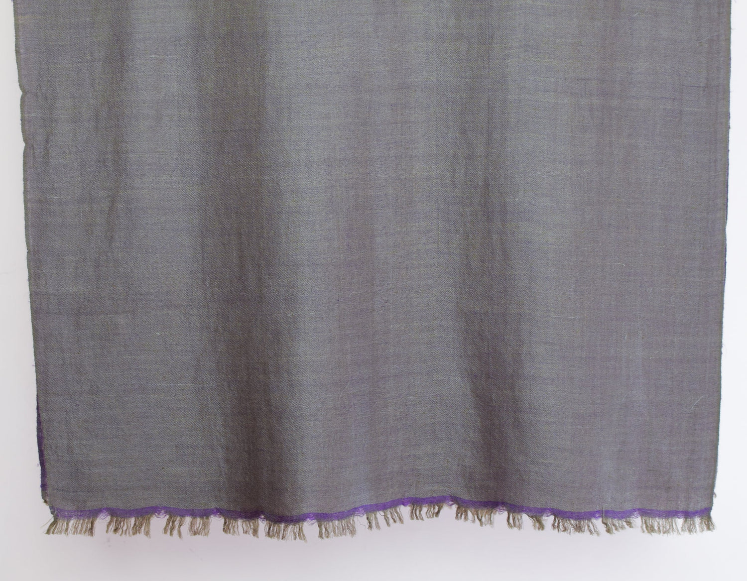 Indigo Grey Handwoven Reversible Cashmere Pashmina Stole