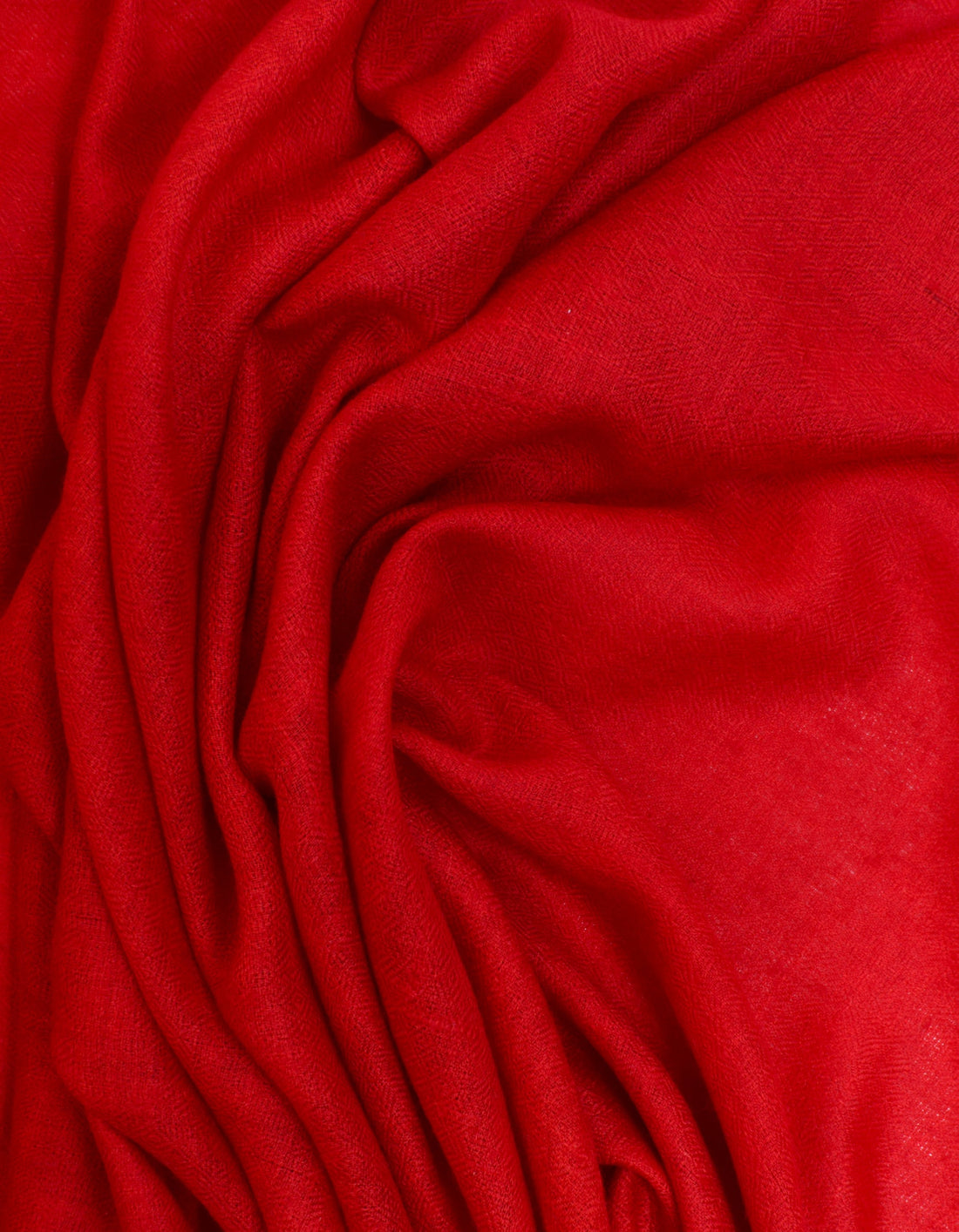 Bright Red Handwoven Sozni Border Embroidered Cashmere Pashmina Stole