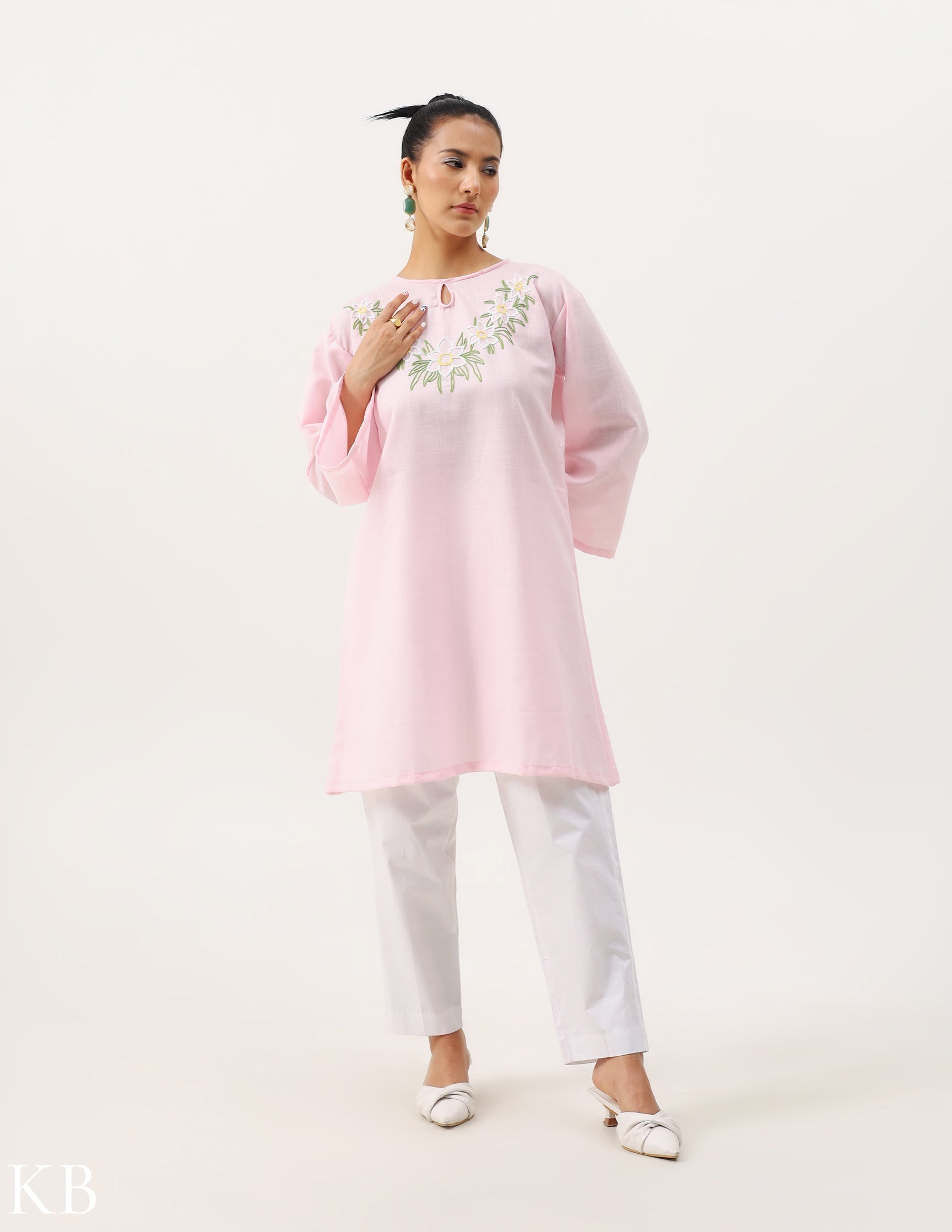 Boxy Tunic Peachy pink - Kashmir Box