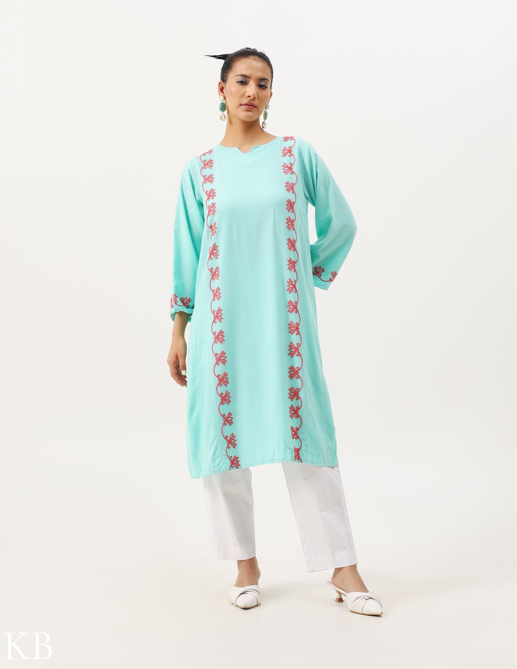 Panelled Kurta Set - Kashmir Box