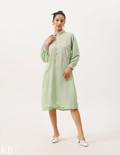 Sage Green Baloon top - Kashmir Box