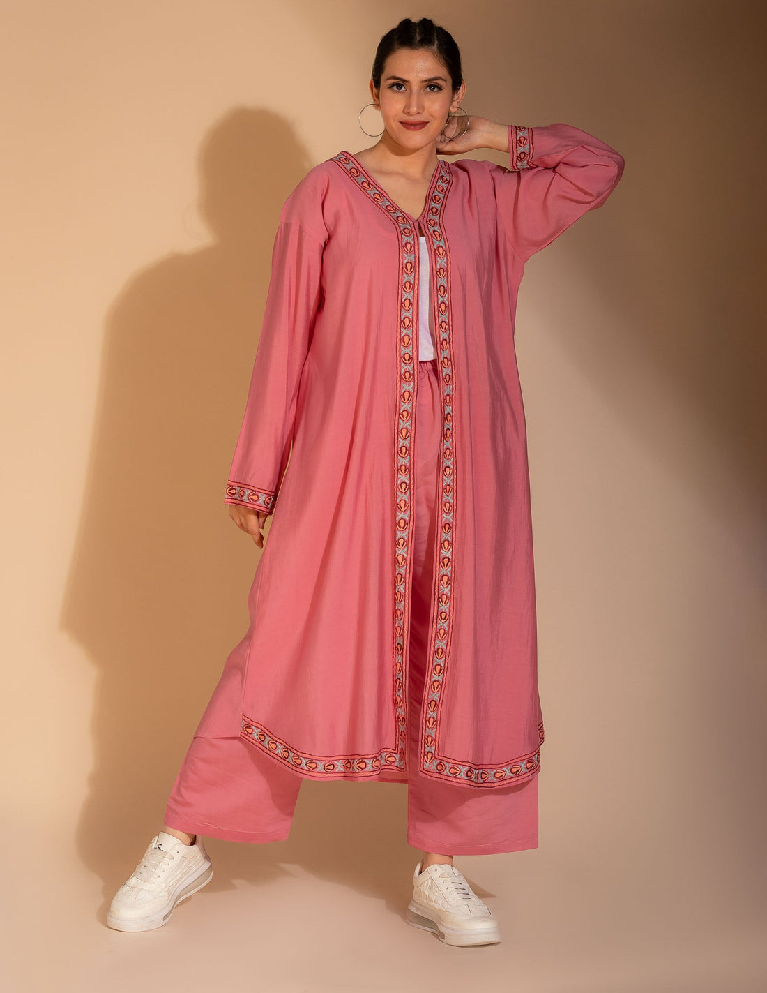 Riwayat Aari Embroidered Shrug Cordset - Kashmir Box