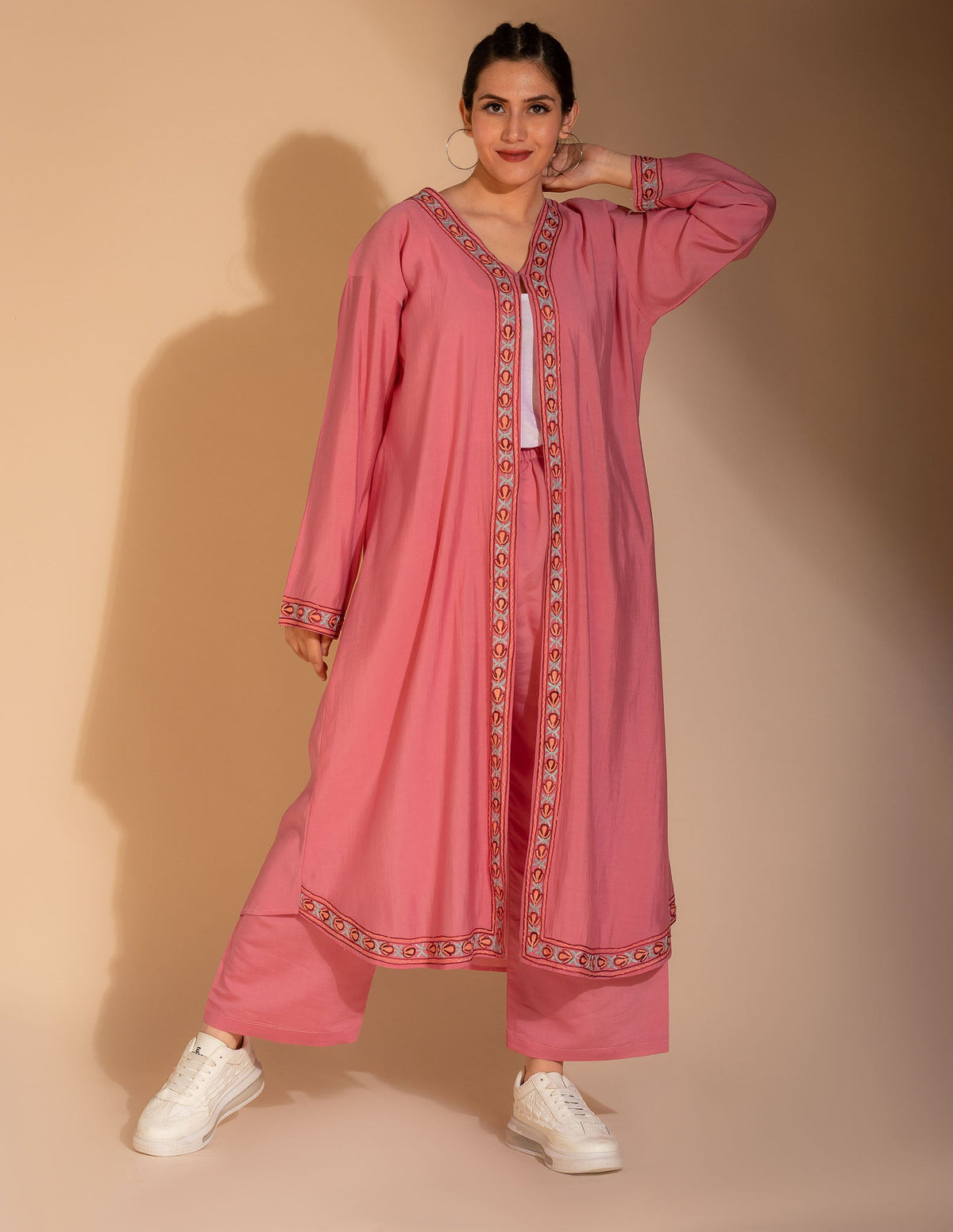 Riwayat Aari Embroidered Shrug Cordset - Kashmir Box