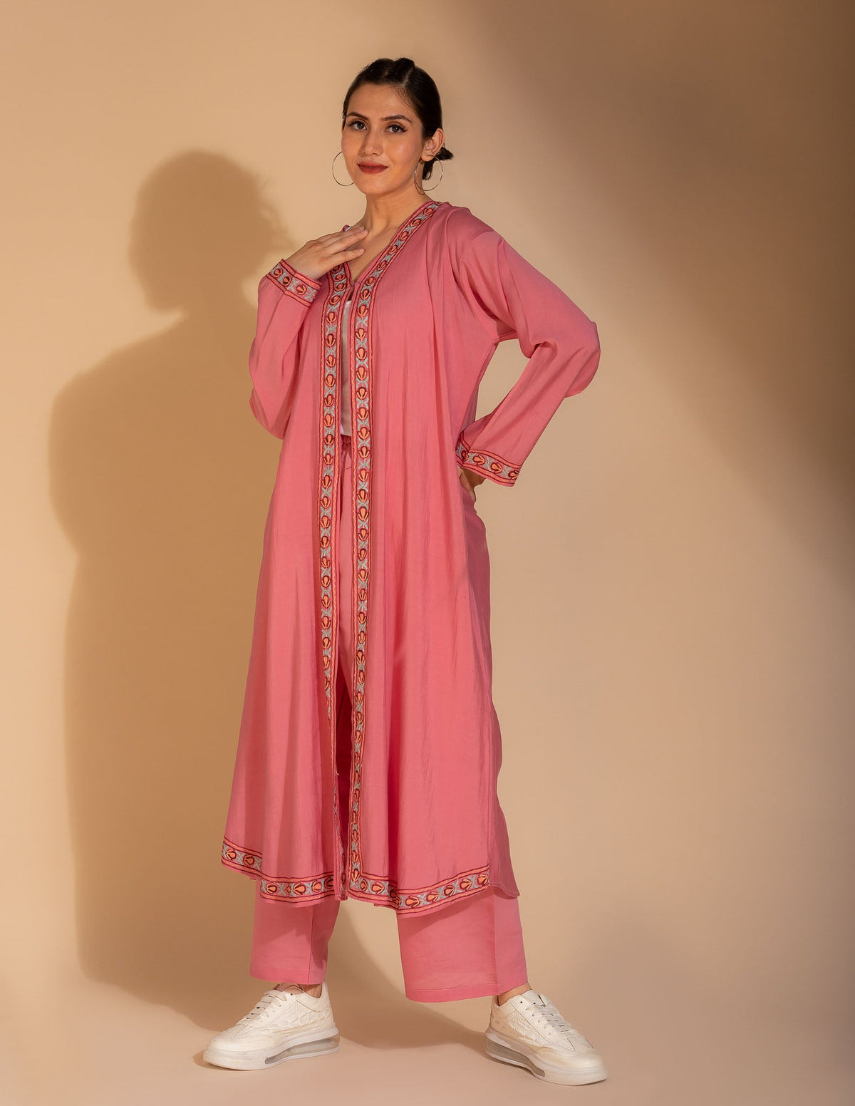 Riwayat Aari Embroidered Shrug Cordset - Kashmir Box