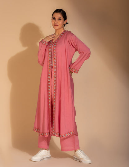 Riwayat Aari Embroidered Shrug Cordset - Kashmir Box