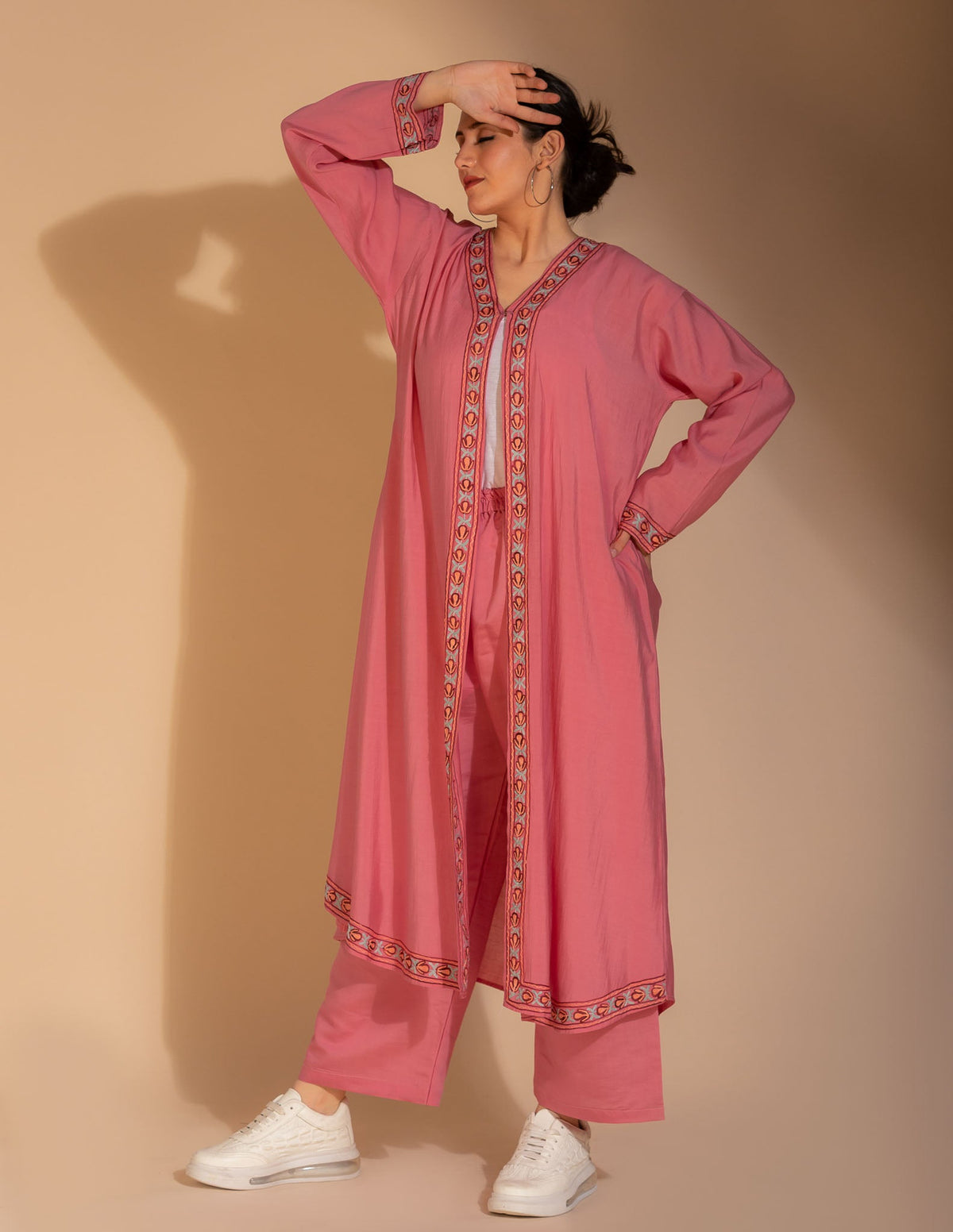 Riwayat Aari Embroidered Shrug Cordset - Kashmir Box