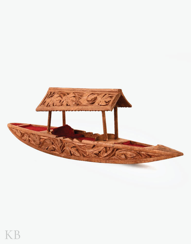 Wallnut Wood Shikara With Chinar Roof - Kashmir Box