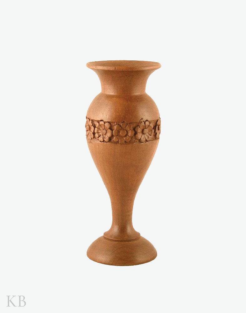 Walnut Wood Flower Pot - KashmirBox.com