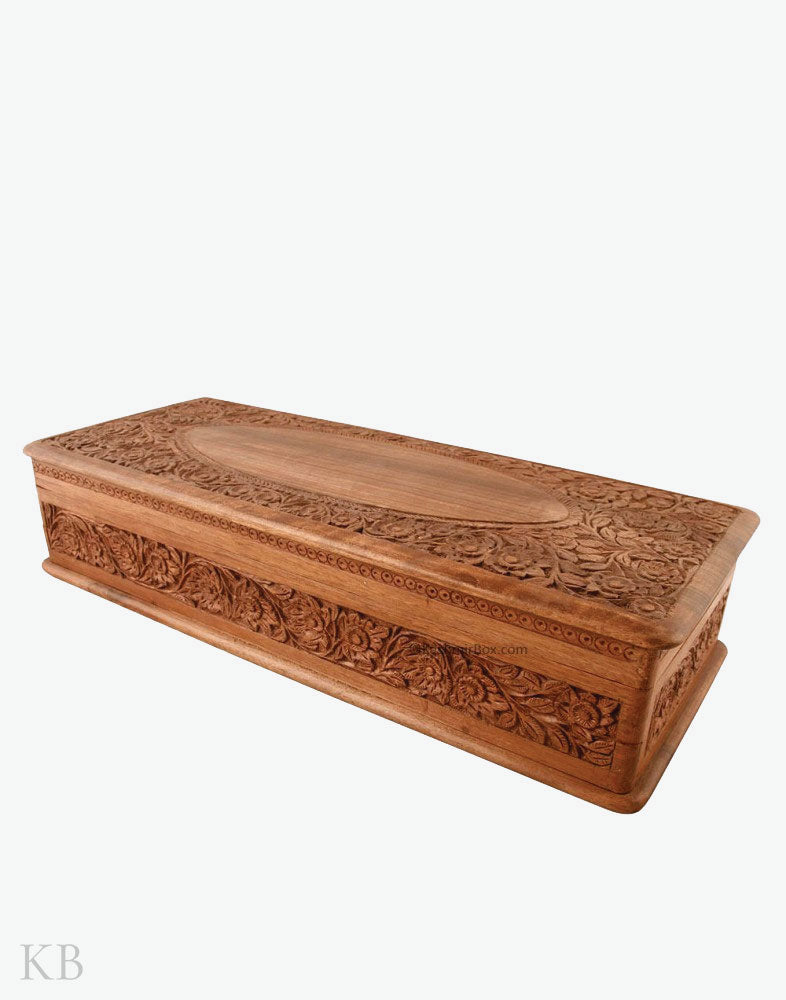 Carved Large Jewellery Box - KashmirBox.com