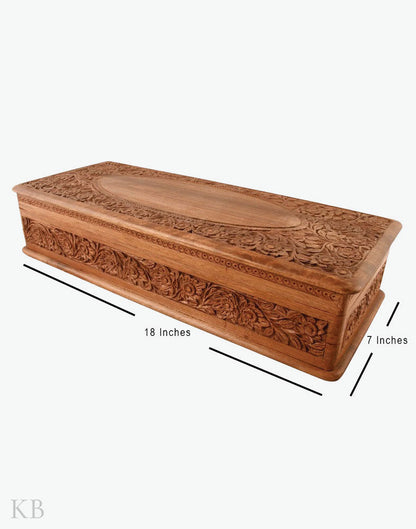 Carved Large Jewellery Box - KashmirBox.com