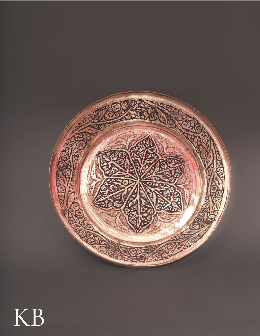 Kashmiri Copperware Small Plate – Artisan-Made | Handcrafted Heritage