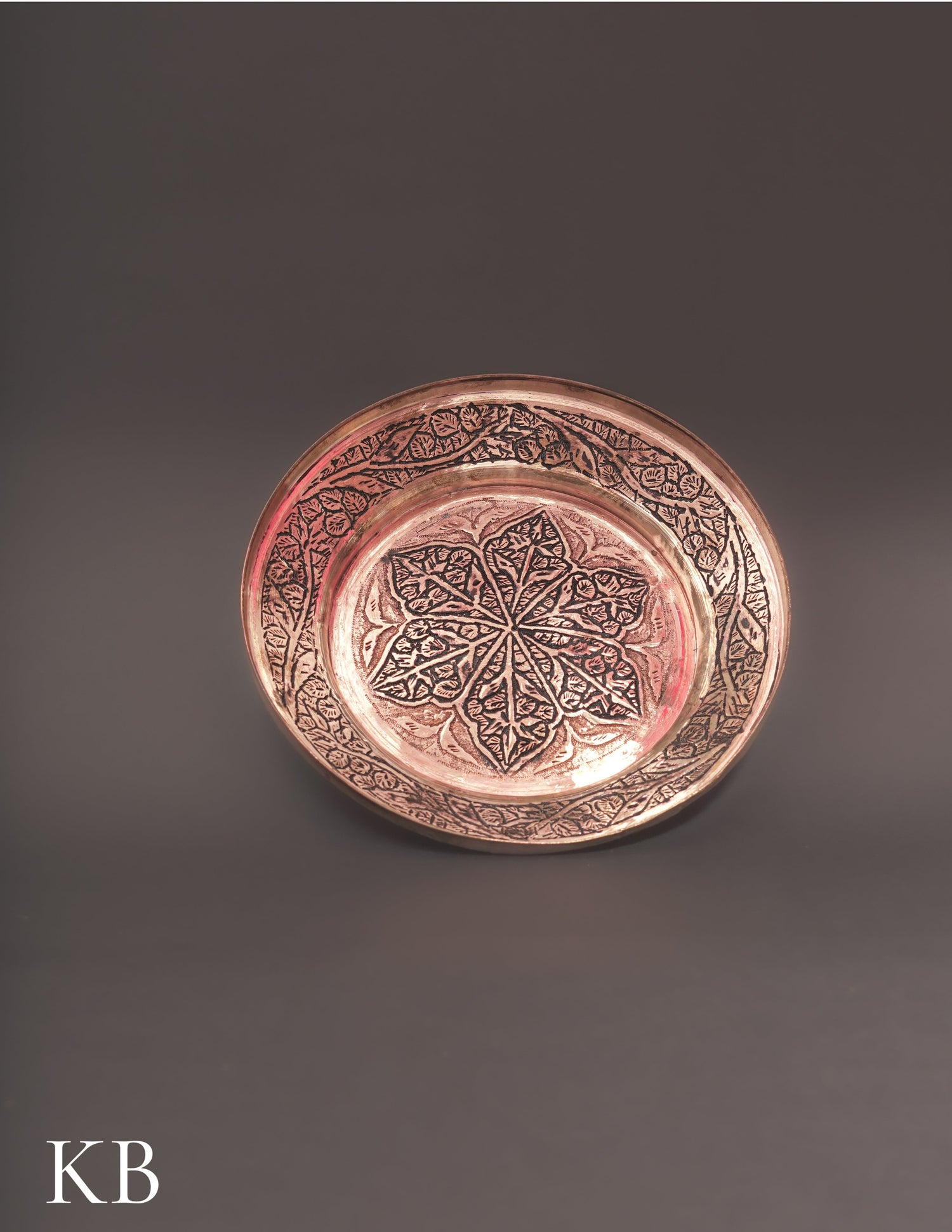 Kashmiri Copperware Small Plate – Artisan-Made | Handcrafted Heritage