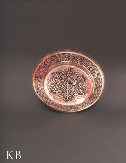 Kashmiri Copperware Small Plate – Artisan-Made | Handcrafted Heritage