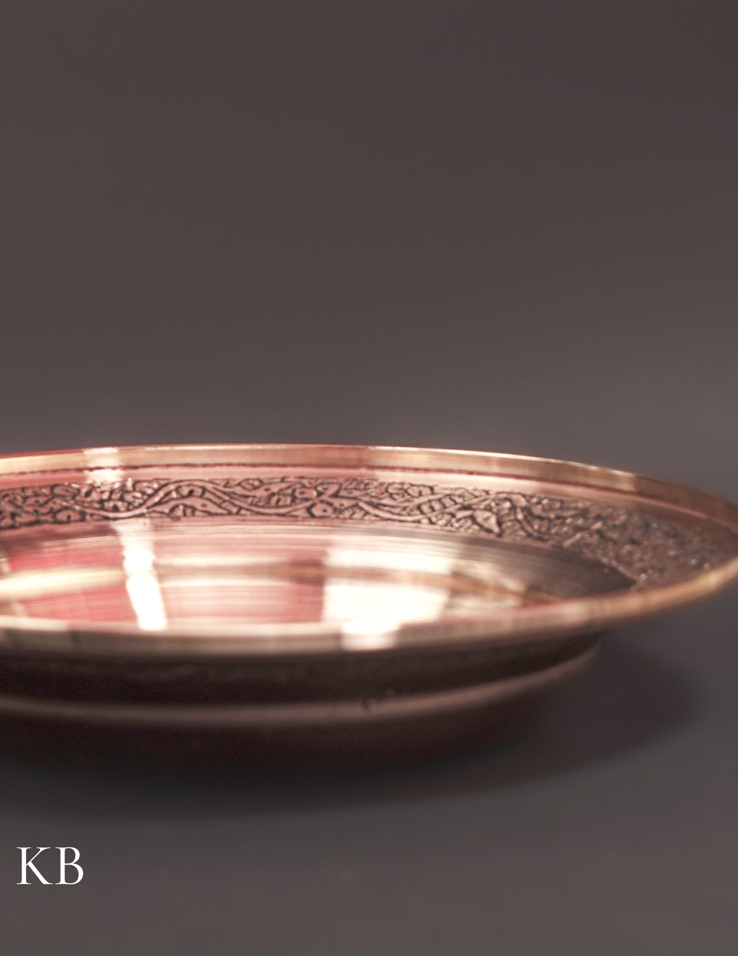 Kashmiri Copperware Plate – Artisan-Made | Handcrafted Heritage