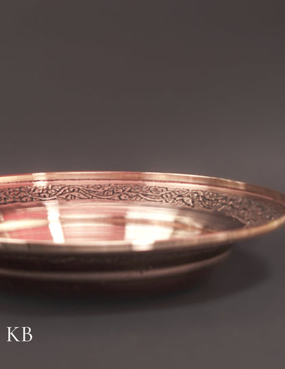 Kashmiri Copperware Plate – Artisan-Made | Handcrafted Heritage