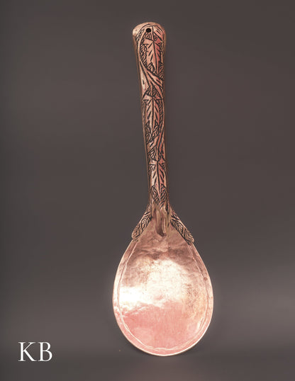 Kashmiri Copperware Rice Serving Spoon – Artisan-Made | Handcrafted Heritage