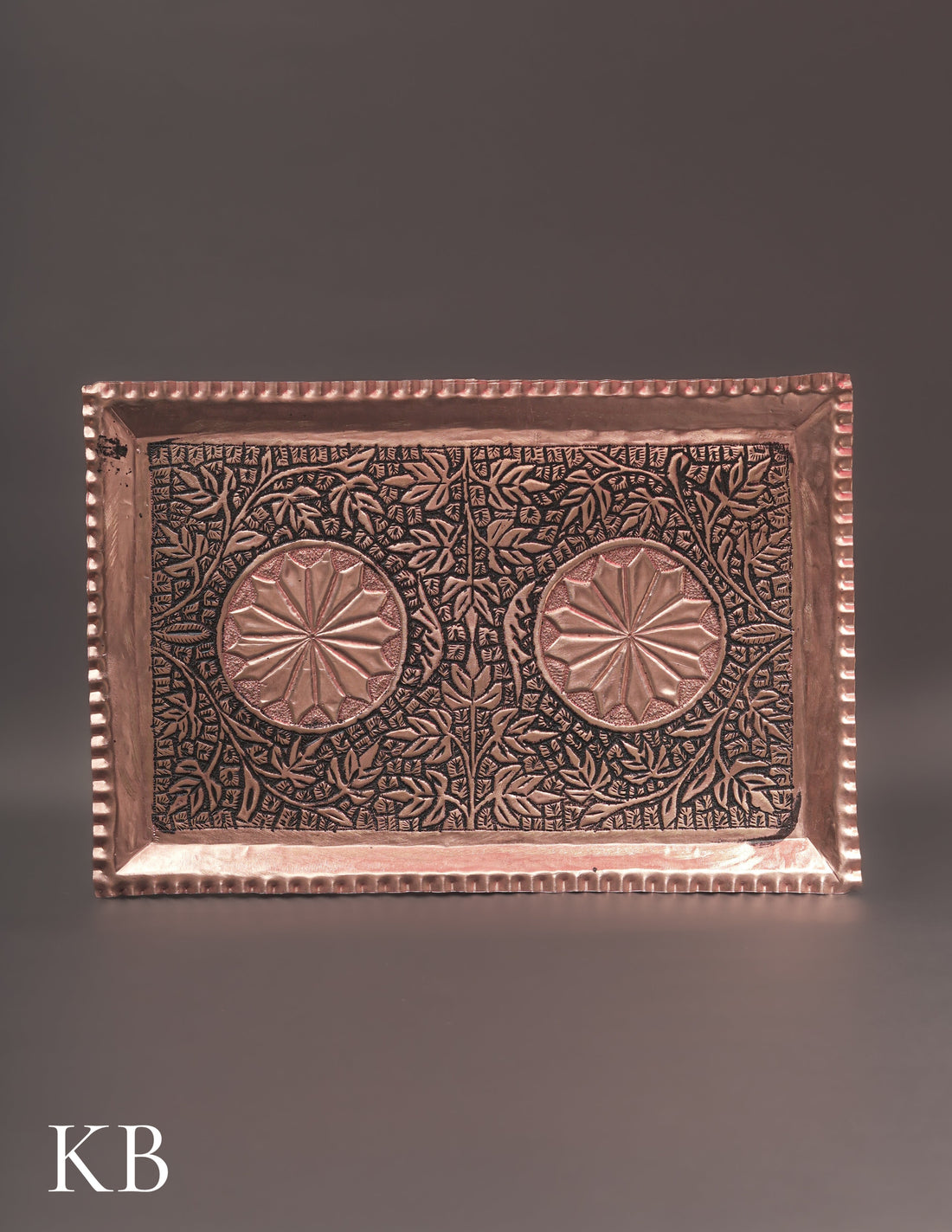 Kashmiri Copperware Serving Tray – Artisan-Made | Handcrafted Heritage