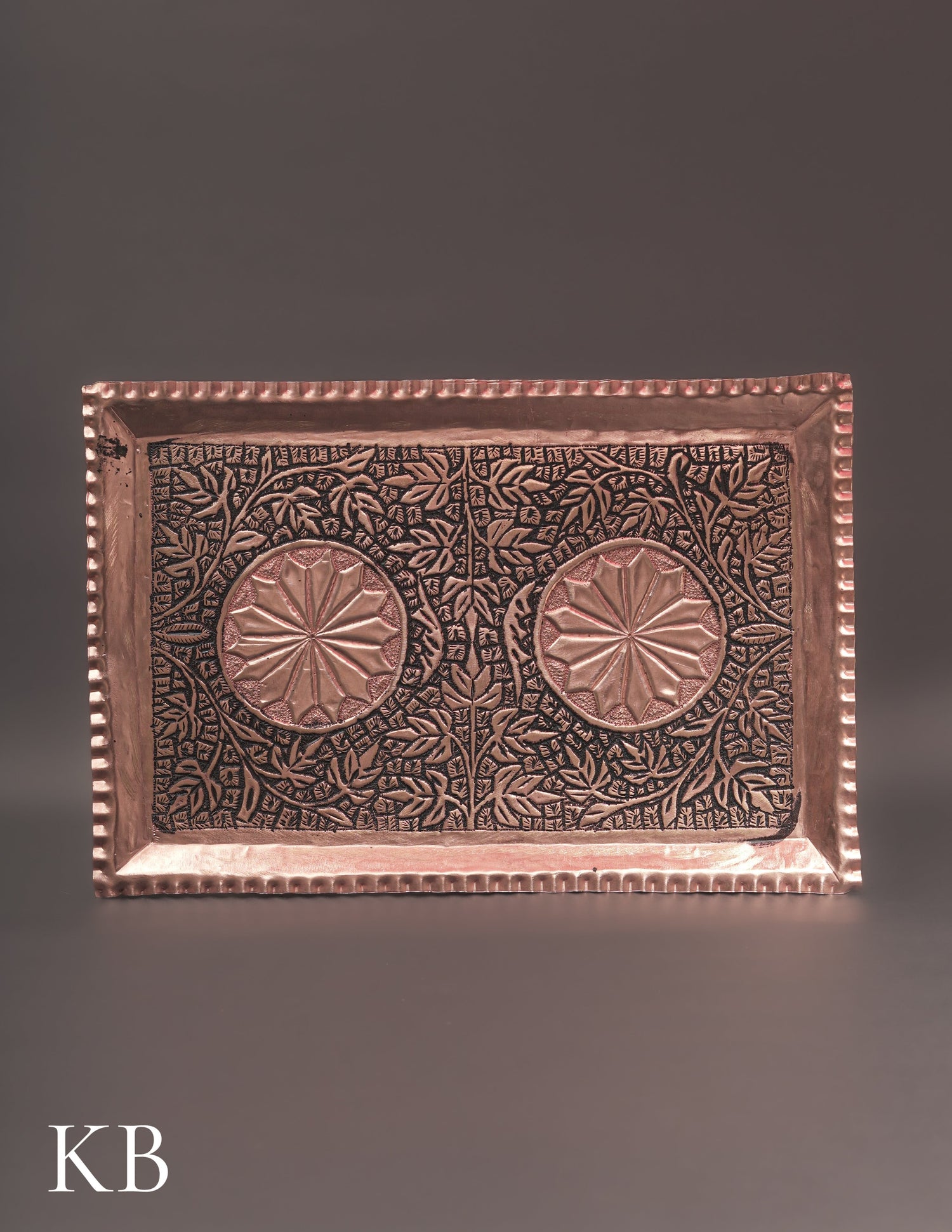 Kashmiri Copperware Serving Tray – Artisan-Made | Handcrafted Heritage