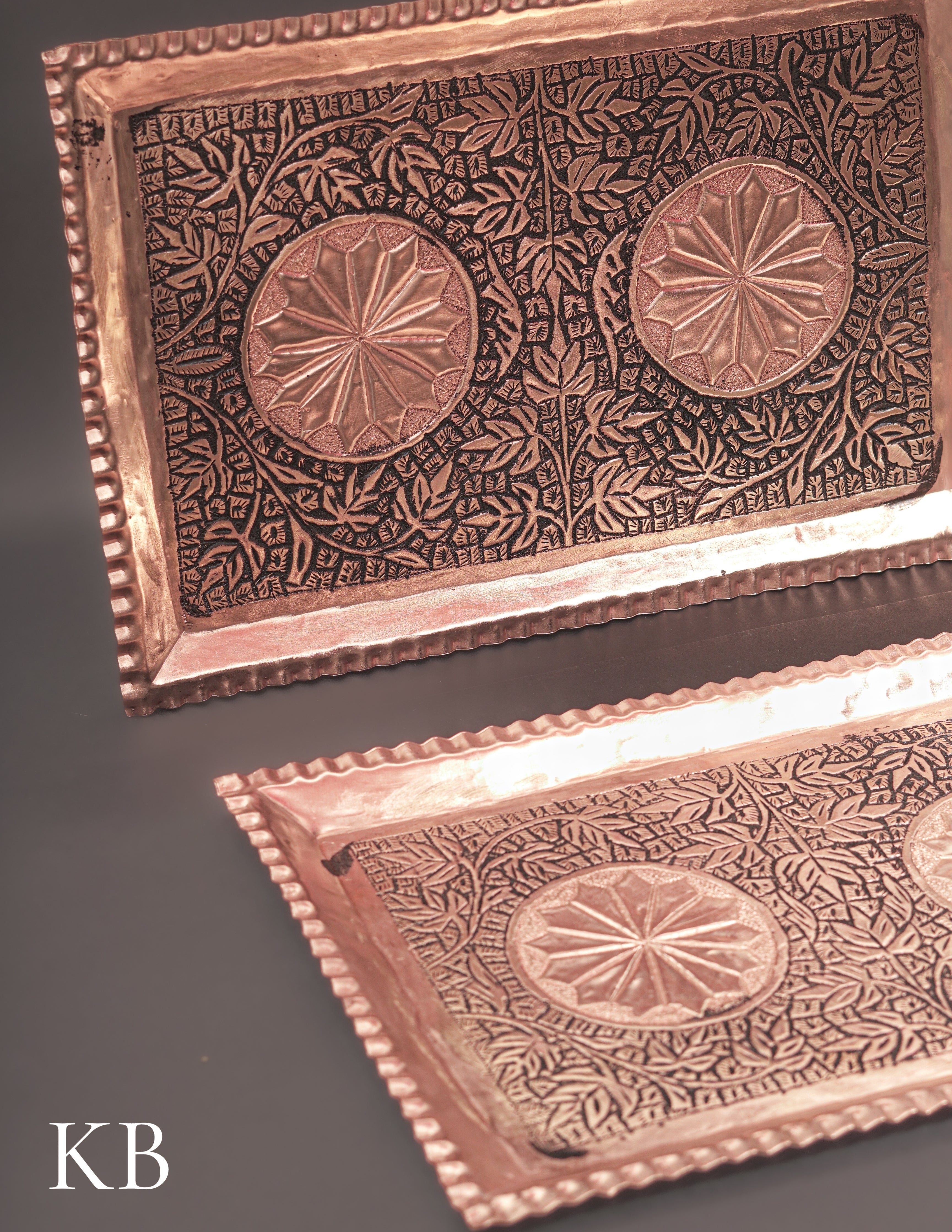 Kashmiri Copperware Serving Tray – Artisan-Made | Handcrafted Heritage