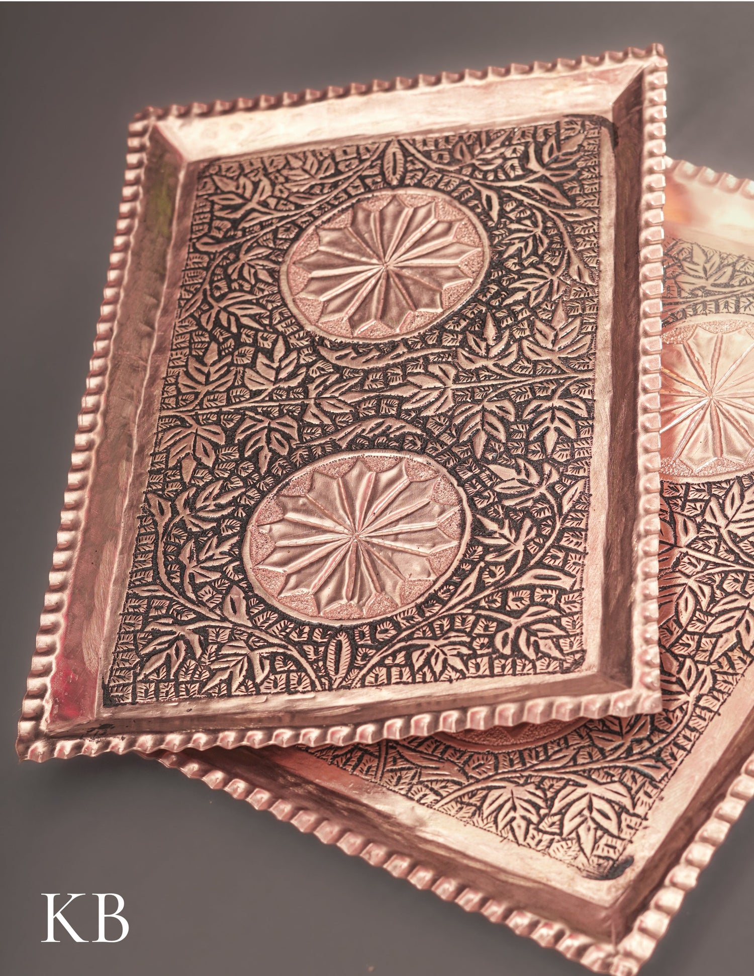 Kashmiri Copperware Serving Tray – Artisan-Made | Handcrafted Heritage