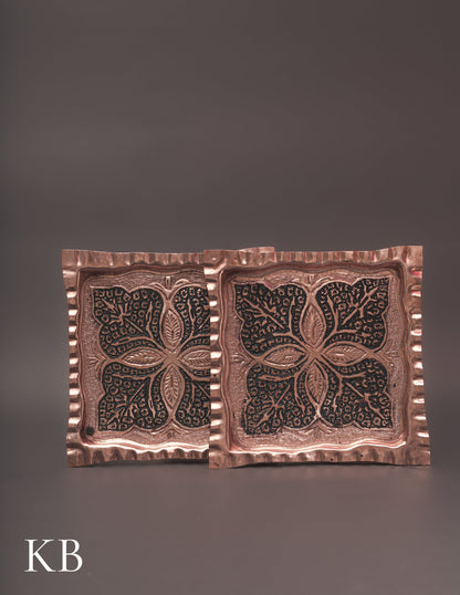Kashmiri Copperware Quarter Plates – Artisan-Made | Handcrafted Heritage