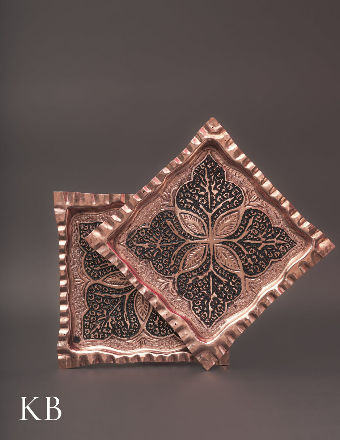 Kashmiri Copperware Quarter Plates – Artisan-Made | Handcrafted Heritage