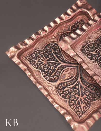 Kashmiri Copperware Quarter Plates – Artisan-Made | Handcrafted Heritage